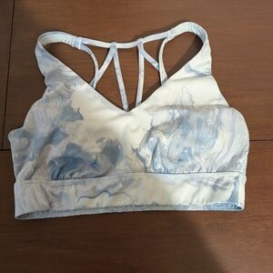 all in motion Light Blue Marble Strappy Sports Bra